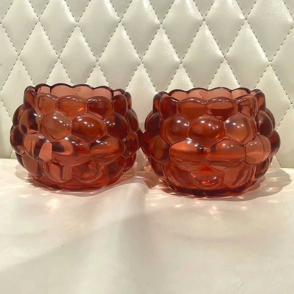 2 heavy Rose tea light‎ candle 🕯️ holders
